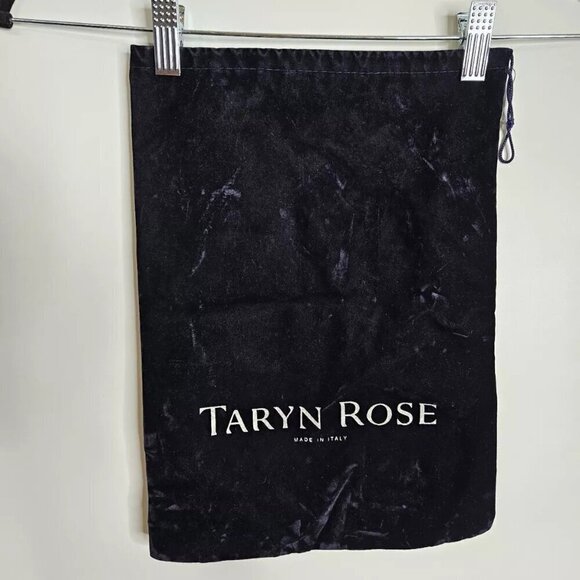 Taryn Rose Velvet Cloth Drawstring Dust Bag 14x10" In Black - Picture 1 of 5
